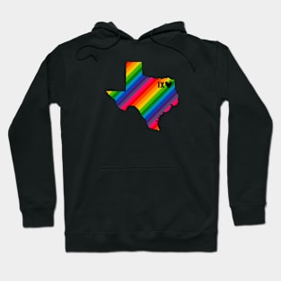 USA States: Texas (rainbow) Hoodie